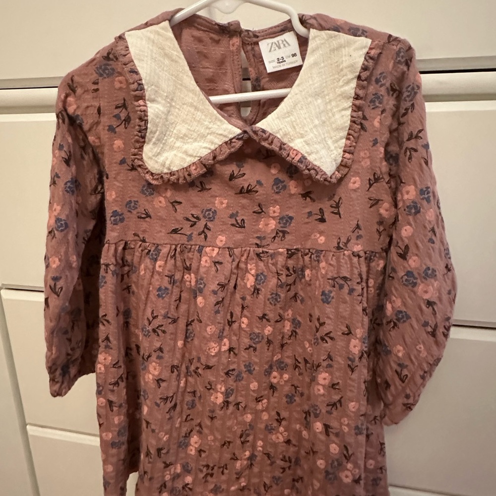 Zara Kids Floral Mauve Blouse